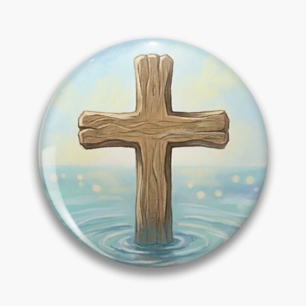 Item preview, Submerged Cross Cleansing: A Symbol of Enduring Faith designed and sold by LibertyForge-Co.