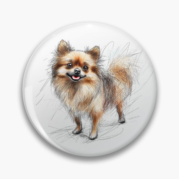 Item preview, Pomeranian Doggie Illustration designed and sold by Roxane Bay.