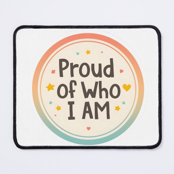 Item preview, Proud Of Who I Am LGBTQ Pride Inspirational Rainbow Design designed and sold by Pride_Prints.