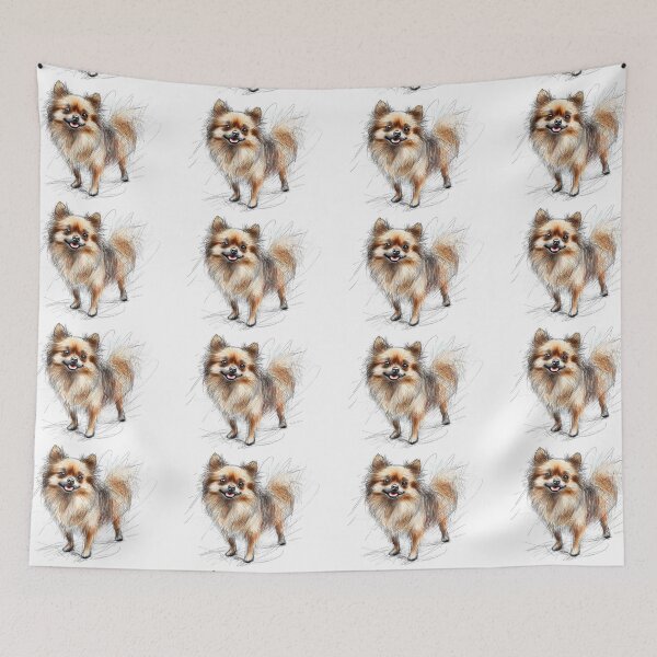 Item preview, Pomeranian Doggie Illustration designed and sold by Roxane Bay.