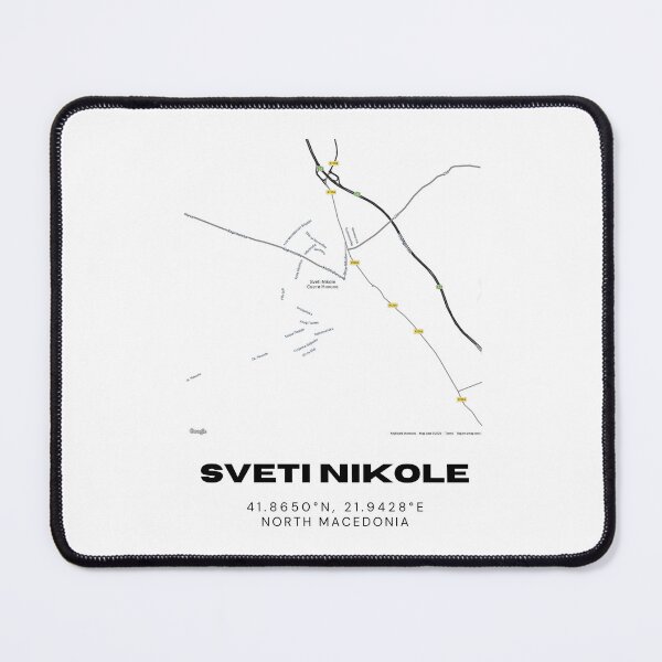 Item preview, Sveti Nikole North Macedonia Minimalist City Map Art Print designed and sold by RM-Journey.
