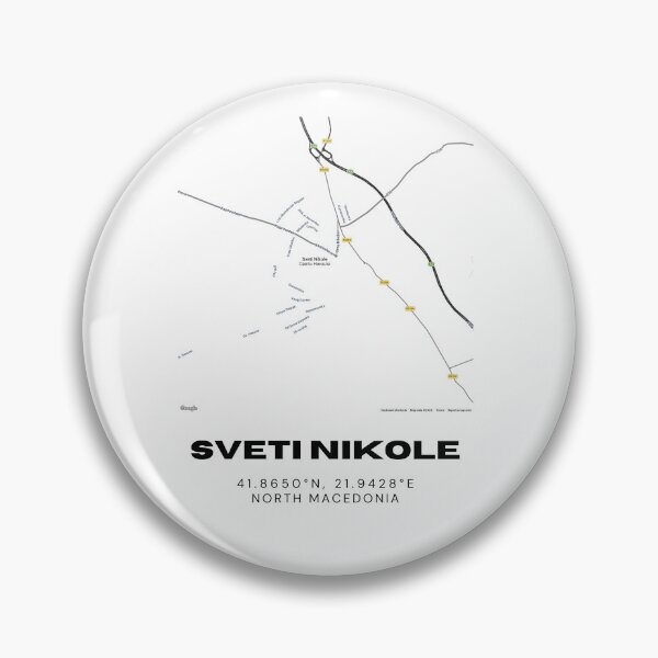 Item preview, Sveti Nikole North Macedonia Minimalist City Map Art Print designed and sold by RM-Journey.