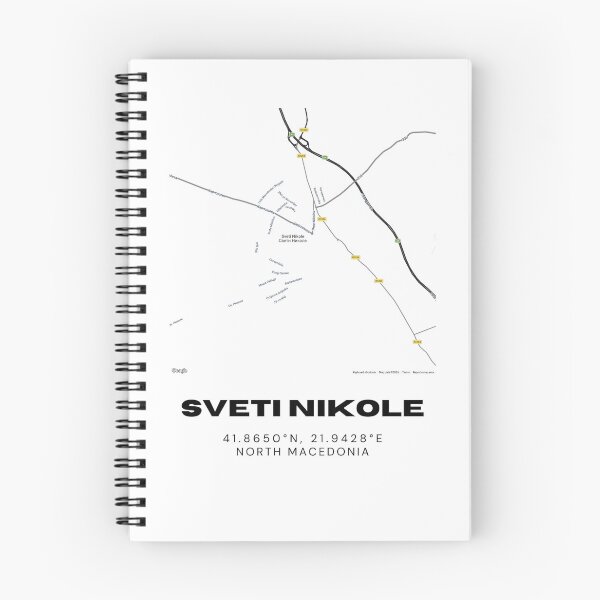 Item preview, Sveti Nikole Macedonia del Norte Mapa minimalista de la ciudad (lámina artística) designed and sold by RM-Journey.