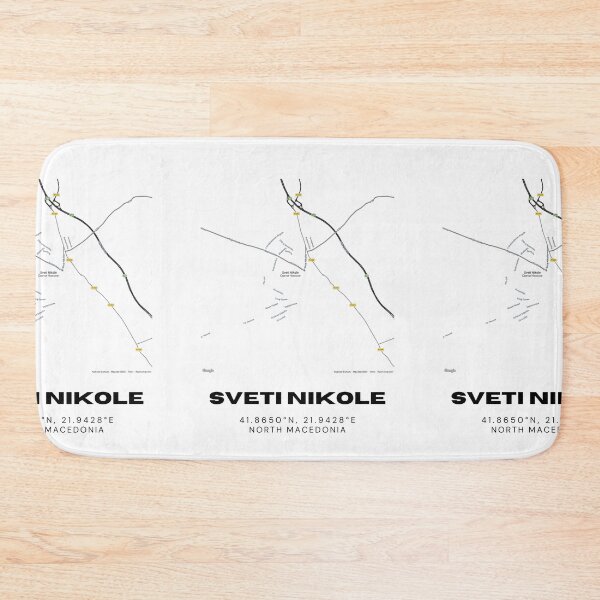 Item preview, Sveti Nikole North Macedonia Minimalist City Map Art Print designed and sold by RM-Journey.