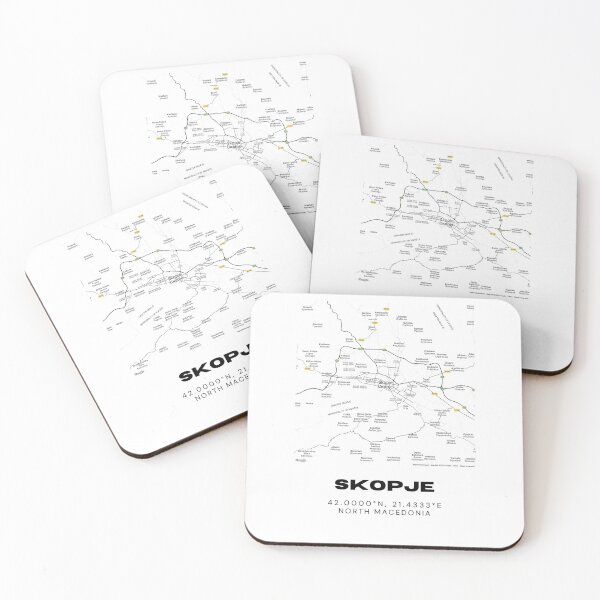 Item preview, Skopje North Macedonia Minimalist City Map Art Print designed and sold by RM-Journey.