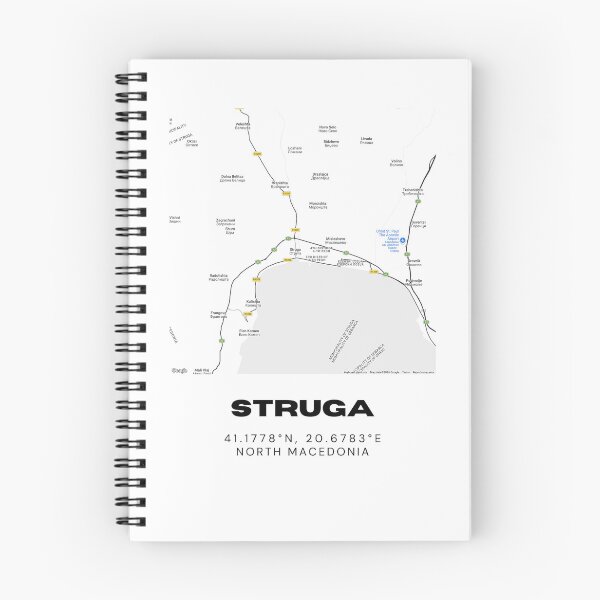Item preview, Struga North Macedonia Minimalist City Map Art Print designed and sold by RM-Journey.