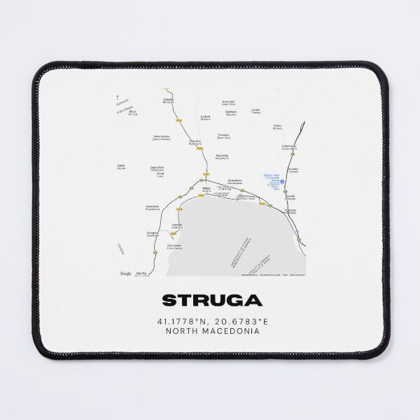 Item preview, Struga North Macedonia Minimalist City Map Art Print designed and sold by RM-Journey.