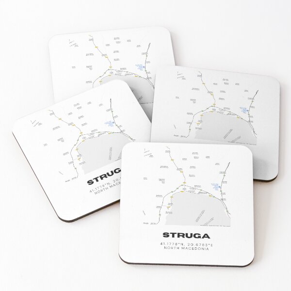 Item preview, Struga North Macedonia Minimalist City Map Art Print designed and sold by RM-Journey.