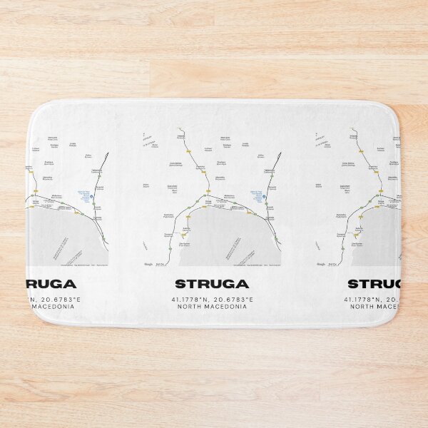 Item preview, Struga North Macedonia Minimalist City Map Art Print designed and sold by RM-Journey.