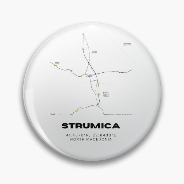 Item preview, Strumica North Macedonia Minimalist City Map Art Print designed and sold by RM-Journey.
