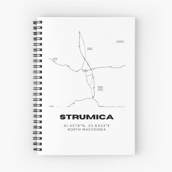 Item preview, Strumica North Macedonia Minimalist City Map Art Print designed and sold by RM-Journey.