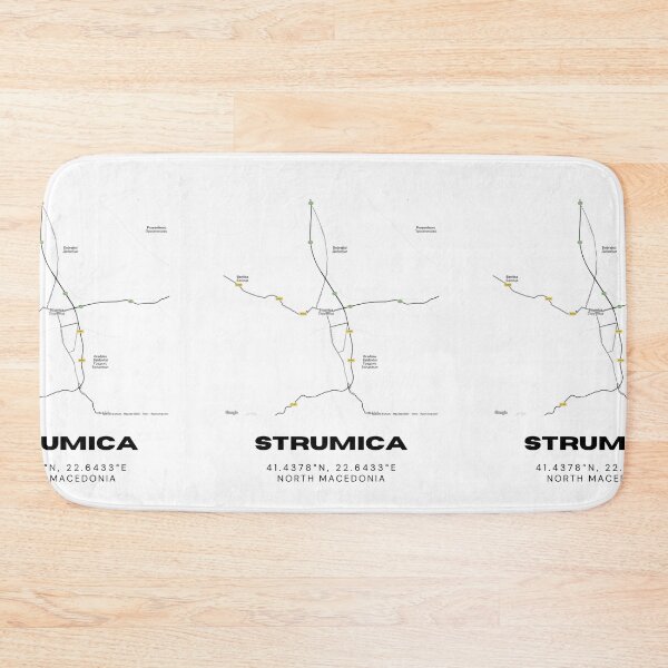 Item preview, Strumica North Macedonia Minimalist City Map Art Print designed and sold by RM-Journey.