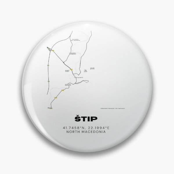Item preview, Štip North Macedonia Minimalist City Map Art Print designed and sold by RM-Journey.