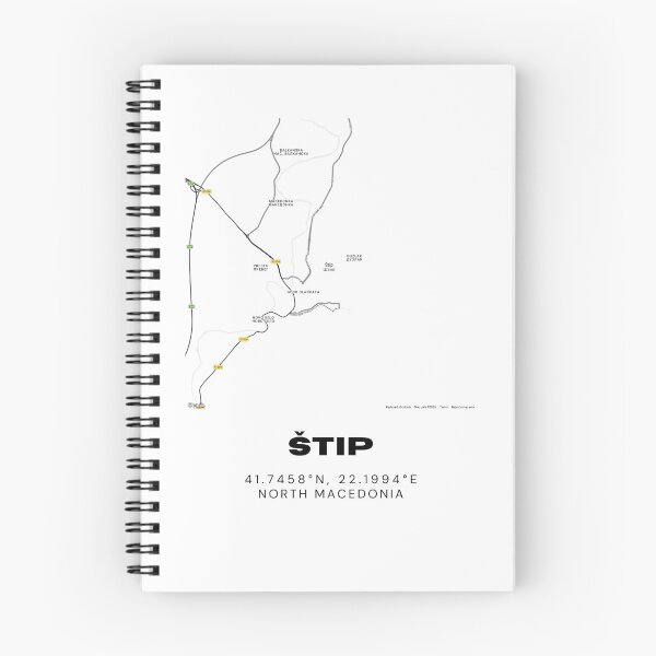 Item preview, Štip North Macedonia Minimalist City Map Art Print designed and sold by RM-Journey.