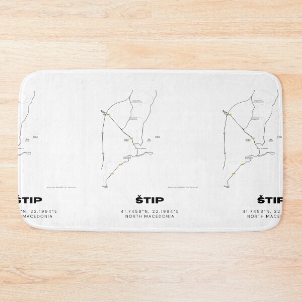 Item preview, Štip North Macedonia Minimalist City Map Art Print designed and sold by RM-Journey.