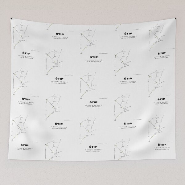 Item preview, Štip North Macedonia Minimalist City Map Art Print designed and sold by RM-Journey.