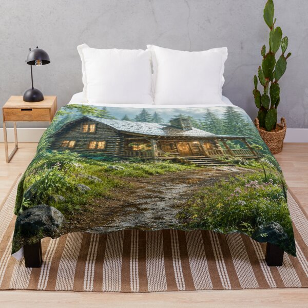 Item preview, Forest Cabin After the Rain | Peaceful Woodland Retreat | Cinematic Nature Landscape designed and sold by Inkmatic Studio.