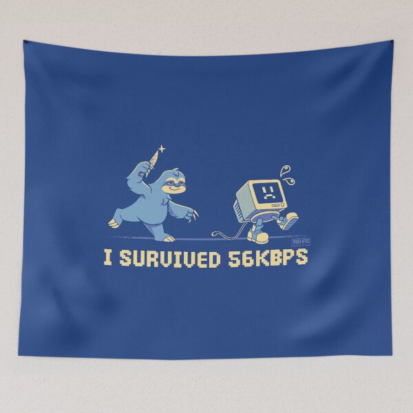 Item preview, I Survived 56 kbps designed and sold by World Domination For Cats ®.
