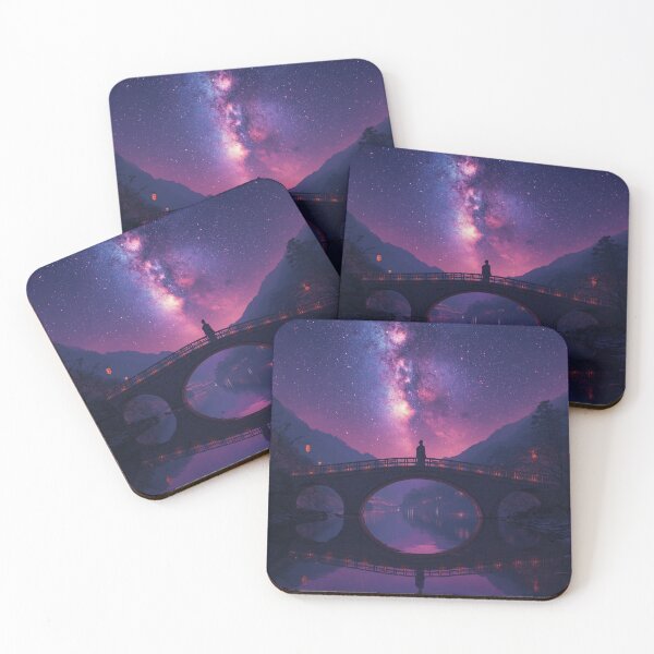 Item preview, Tanabata Milky Way Bridge - Japanese Night Sky Art designed and sold by Tokyo Neo Noir Collective .