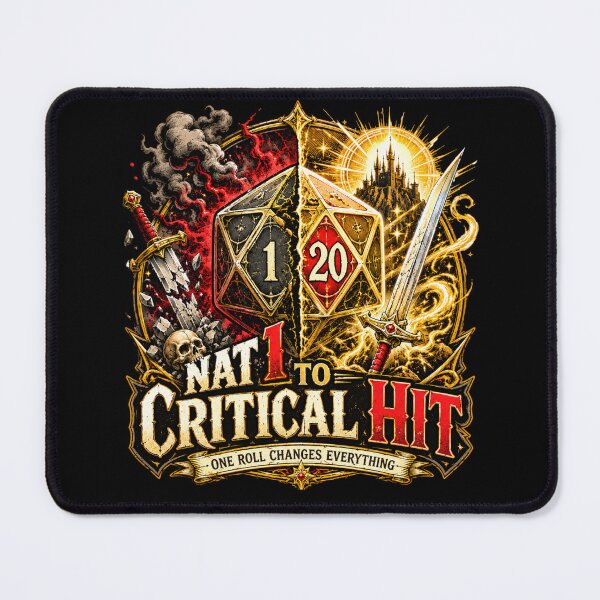 Item preview, Nat 1 to Critical Hit One Roll Changes Everything Fantasy RPG Design designed and sold by extrisiceye.