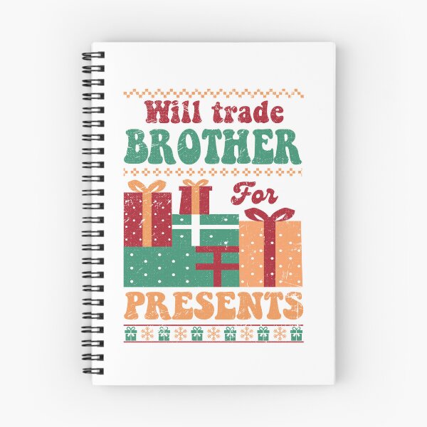 Item preview, Will Trade Brother for Presents Funny Holiday Christmas Long Sleeve T-Shirt designed and sold by Voila-creative.