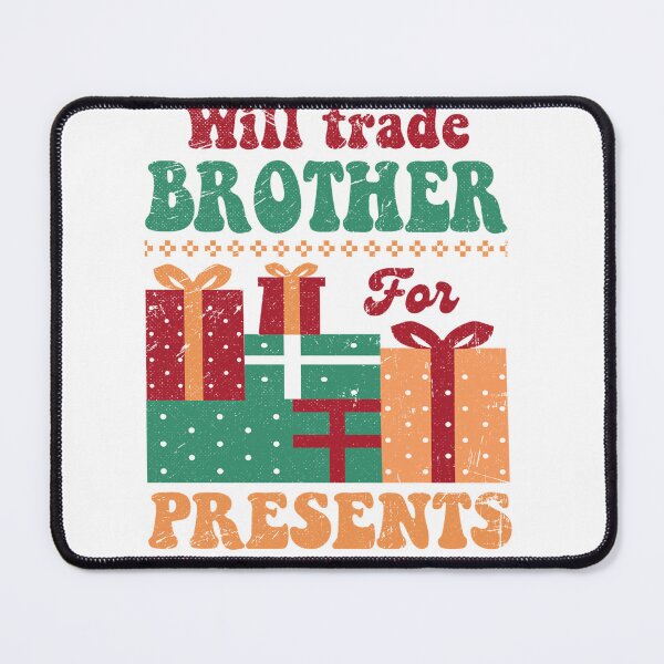 Item preview, Will Trade Brother for Presents Funny Holiday Christmas Long Sleeve T-Shirt designed and sold by Voila-creative.