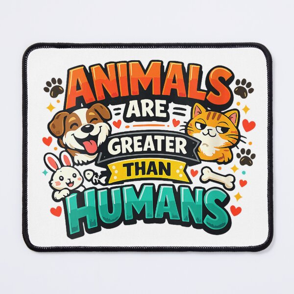 Item preview, Women's Animals are Greater Than Humans pet Lovers V-Neck T-Shirt designed and sold by ‘Nothing Scares Me’ Store.