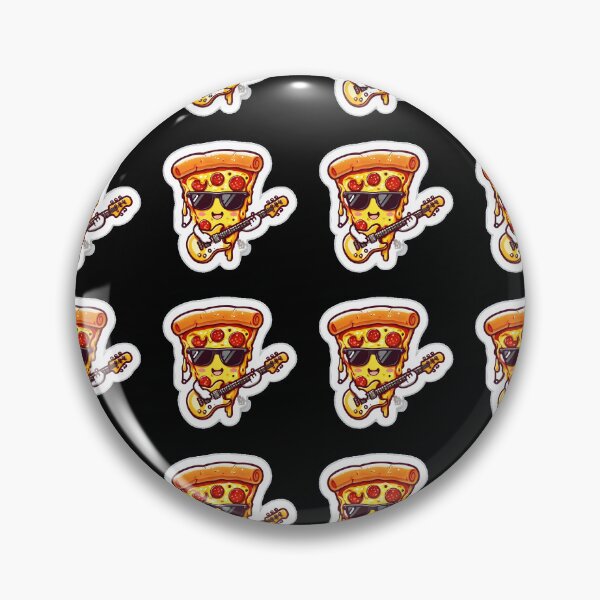 Item preview, Pepperoni Rockstar Kawaii Pizza Music Mascot designed and sold by SmartyWonders.