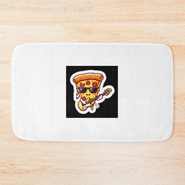 Item preview, Pepperoni Rockstar Kawaii Pizza Music Mascot designed and sold by SmartyWonders.