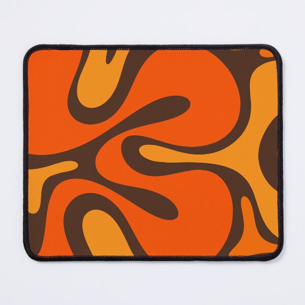 Item preview, Retro Abstract Smooth Contours Pattern in 70s Orange and Brown designed and sold by kierkegaard.