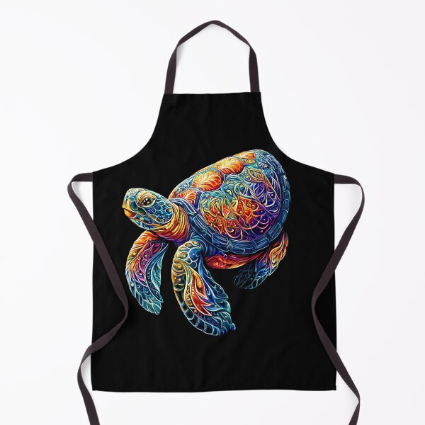 Item preview, Rainbow Sea Turtle Colorful Ocean Wildlife Illustration designed and sold by Boddicca.