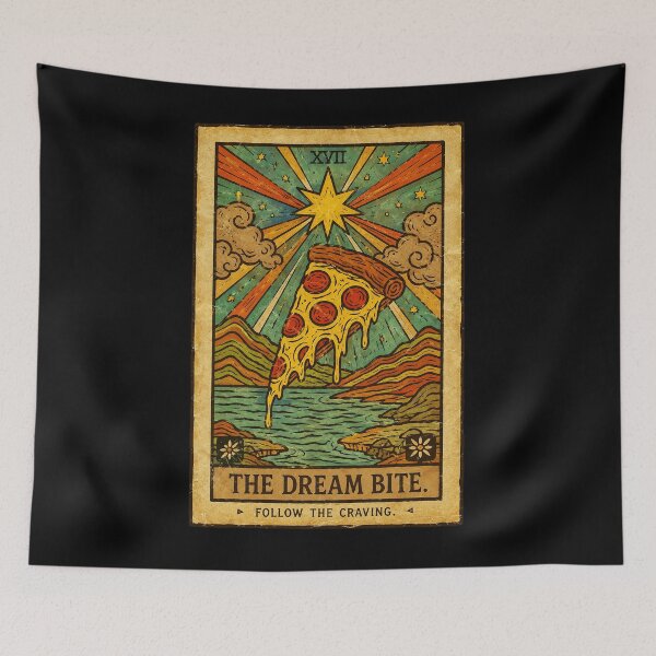 Item preview, Mystical Pizza Tarot Card Vintage Food Humor designed and sold by ferminhays.