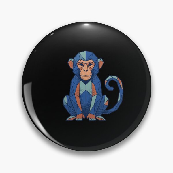 Item preview, Symmetrical Blue Ape – Sacred Geometry Sticker for Technology Fans designed and sold by bsbd-action.