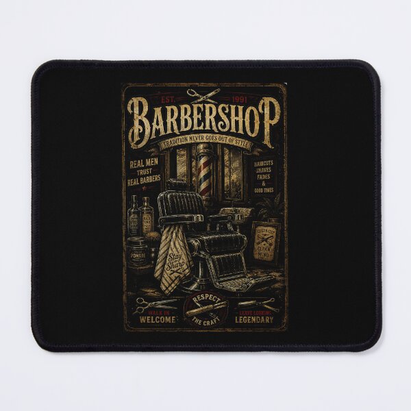 Item preview, Vintage Barbershop Chair Poster With Classic Grooming Heritage designed and sold by Modaozushi216.