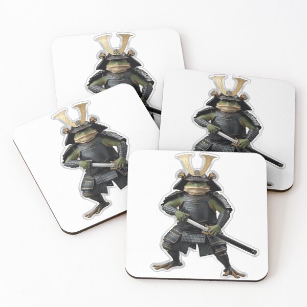 Item preview, Samurai Frog Warrior - Japanese Dark Fantasy Sticker designed and sold by Tokyo Neo Noir Collective .