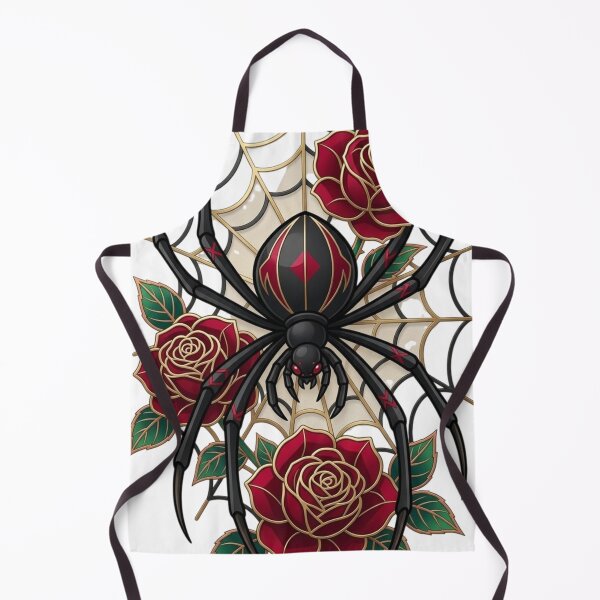 Item preview, Spider Rose Web Neo-Traditional Tattoo Illustration designed and sold by Golden Threads Studio.