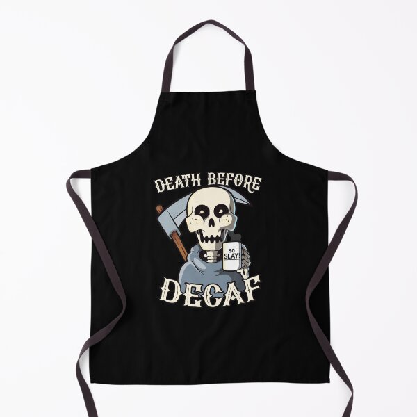 Item preview, Death before decaf - Skeleton coffee Grim Reaper designed and sold by messy-nessie.