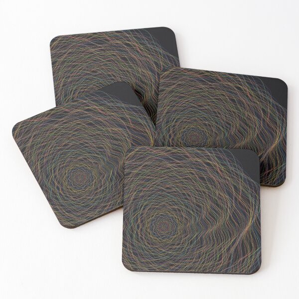 Item preview, Vortex Rainbow Spiral Generative Abstract Art Print designed and sold by VeluxCreative.