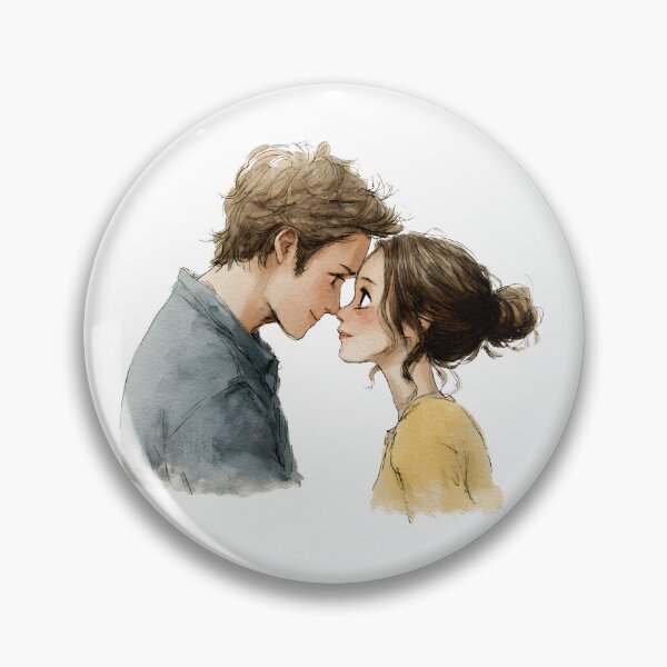 Item preview, Romantic Pastel Couple Art for Soft Souls designed and sold by JaiSoftStudio.