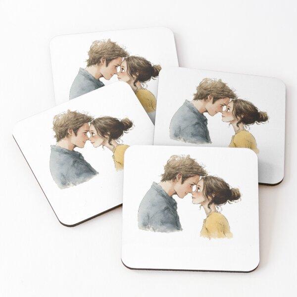 Item preview, Romantic Pastel Couple Art for Soft Souls designed and sold by JaiSoftStudio.