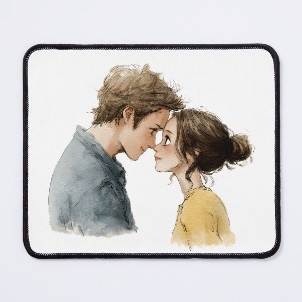 Item preview, Romantic Pastel Couple Art for Soft Souls designed and sold by JaiSoftStudio.