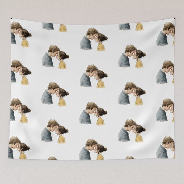 Item preview, Romantic Pastel Couple Art for Soft Souls designed and sold by JaiSoftStudio.