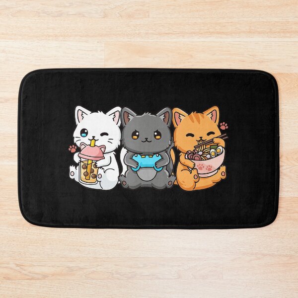 Item preview, Cute Gaming Cats With Boba Tea and Ramen Night designed and sold by FGTV2021.
