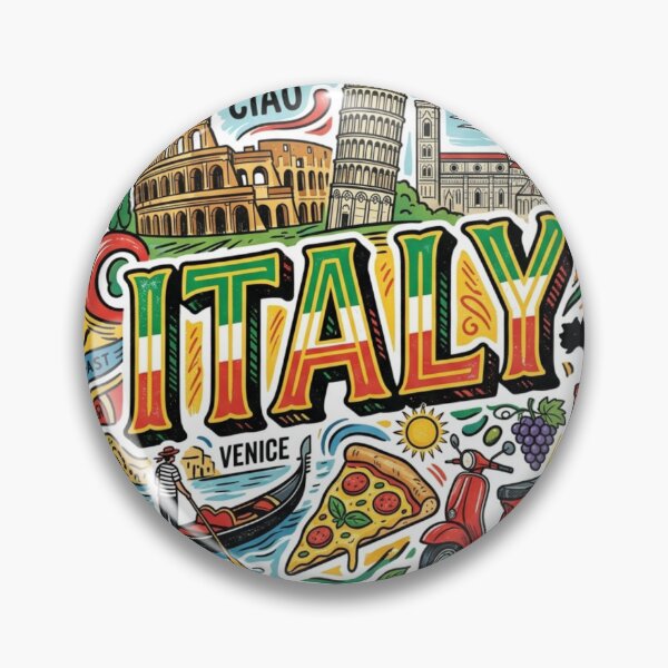 Item preview, Italy Travel Poster Vintage Style Illustration designed and sold by RoyalDeluxGo.