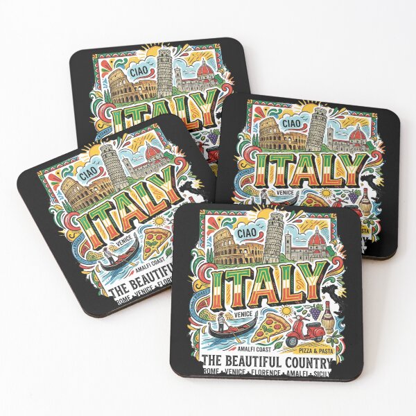 Item preview, Italy Travel Poster Vintage Style Illustration designed and sold by RoyalDeluxGo.