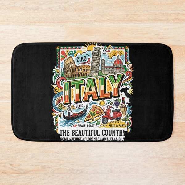 Item preview, Italy Travel Poster Vintage Style Illustration designed and sold by RoyalDeluxGo.