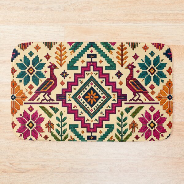 Item preview, Oaxaca Zapotec Folk Art Textile Pattern designed and sold by Myra365Art.