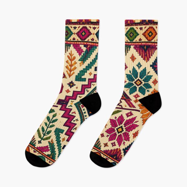 Item preview, Oaxaca Zapotec Folk Art Textile Pattern designed and sold by Myra365Art.