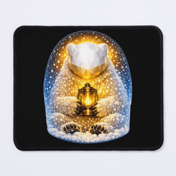 Item preview, Crystal Bear — Polar Bear Lantern Winter Surreal Fantasy Art designed and sold by ArtoryWorks.