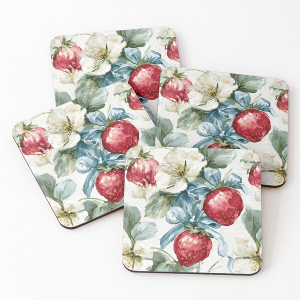 Item preview, Strawberry Floral Oil Painting Pattern Housewarming Gift designed and sold by Vibrantdream.